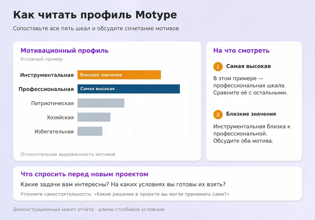 Как читать профиль Motype